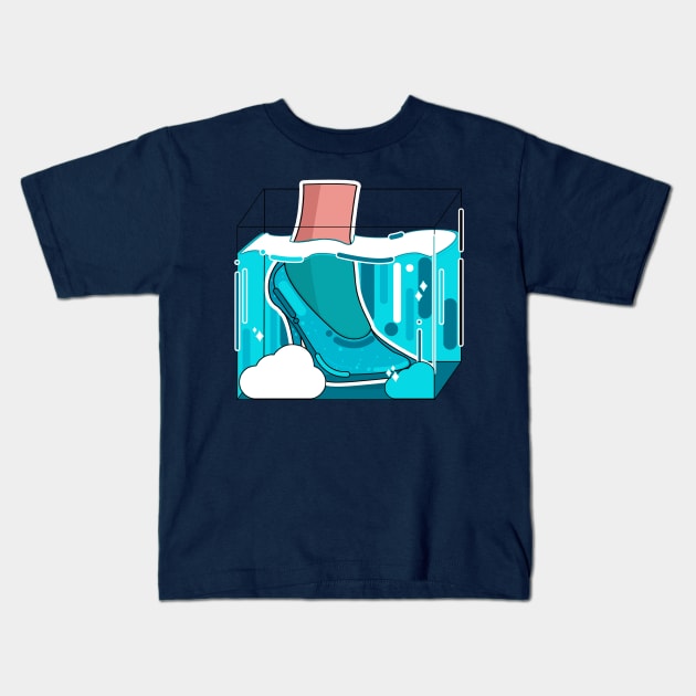 feet under water Kids T-Shirt by theladyernestember